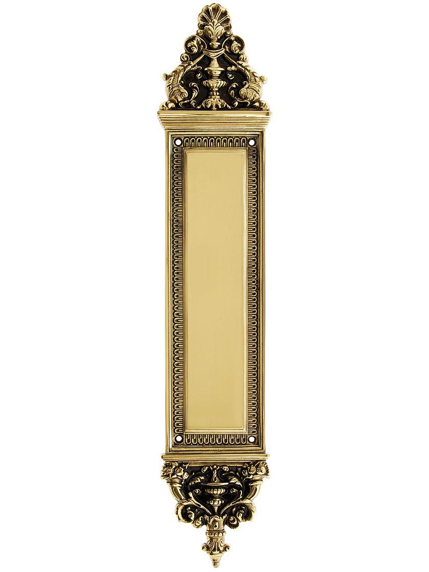 18" Apollo Push Plate in Solid Brass House of Antique Hardware